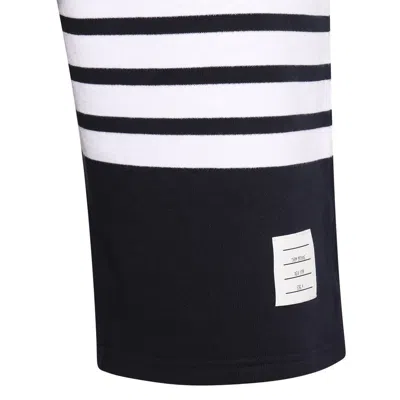 Thom Browne Pantaloncini Da Allenamento A 4 Barre In Blue