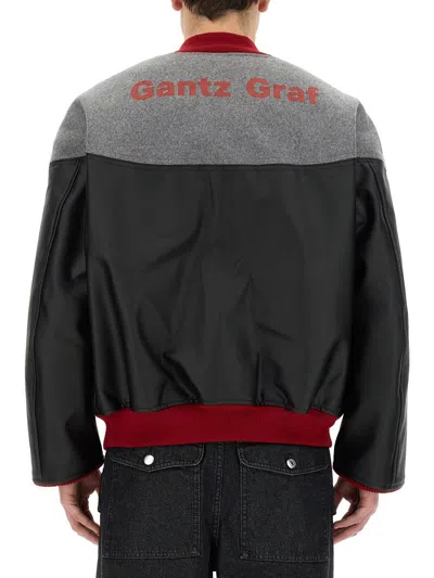 Aïe Casual Jacket With Contrasting Wool Upper In Black