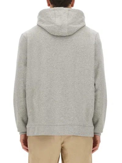 Shop Barbour Hoodie And Fox Head In Grey