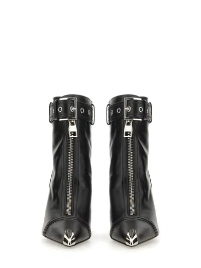 Alexander Mcqueen Alexander Mc Queen Black Slash Biker Boot In Black