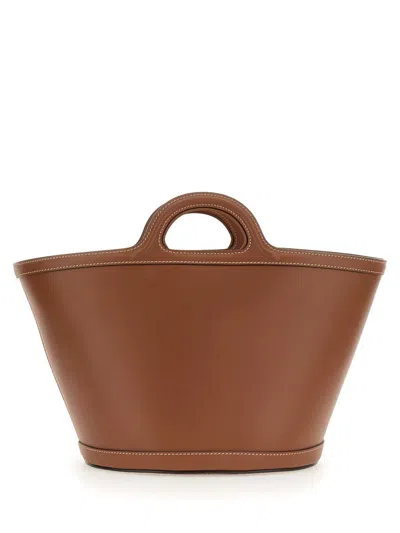 Marni Small Tropicalia Top Handle Bag In Brown