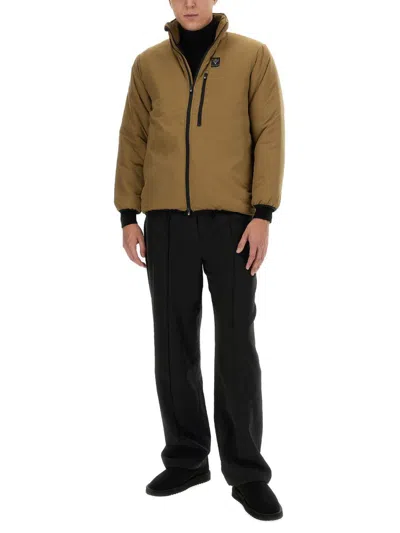 South2 West8 Padded Jacket With High Collar In Brown