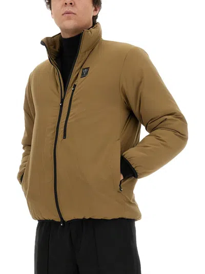 South2 West8 Padded Jacket With High Collar In Brown