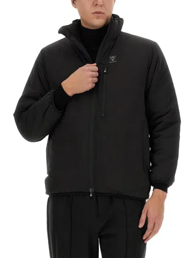 South2 West8 Padded Jacket With High Collar In Black