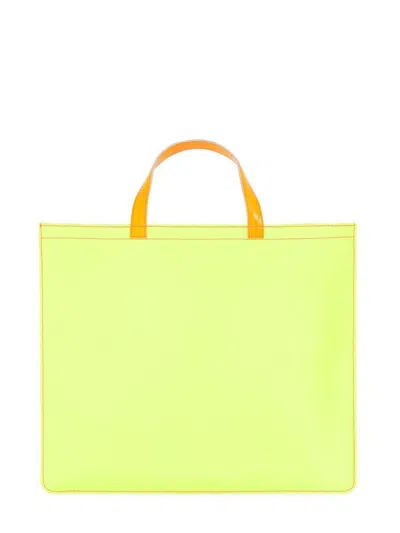 Shop Comme Des Garçons Super Fluo Leather Tote Bag Unisex In Multicolour
