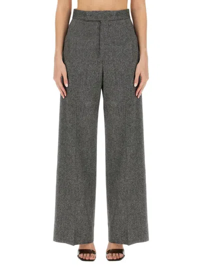Vivienne Westwood Tailored Straight Wool Pants In Grey