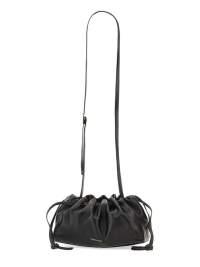 Mansur Gavriel Mini Bloom Bag With Soft Gathered Design And Drawstring Closure In Black