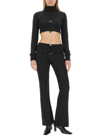Courrèges Courreges Woman Sweatshirt Woman Black Sweatshirts In Black