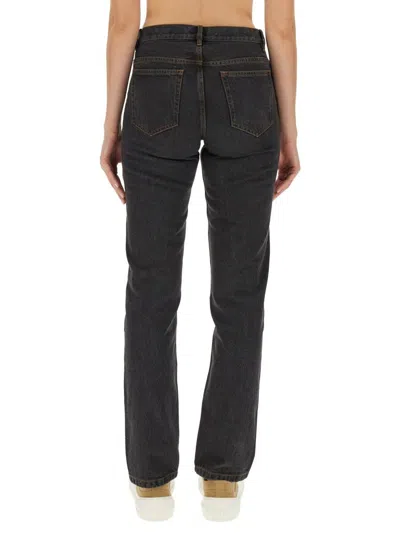 Apc Jean Martin Cotton Denim Vintage Jeans In Black