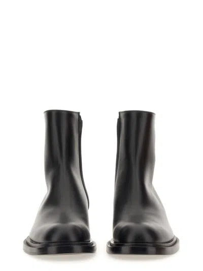 Alexander Mcqueen Cuban Stack Boot With 4.5 Cm Heel In Black