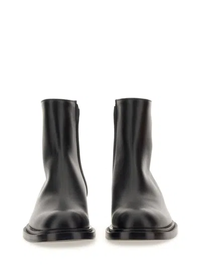Alexander Mcqueen Cuban Stack Boot With 4.5 Cm Heel In Black