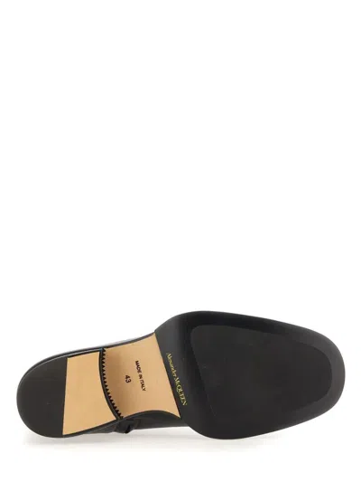Alexander Mcqueen Cuban Stack Boot With 4.5 Cm Heel In Black