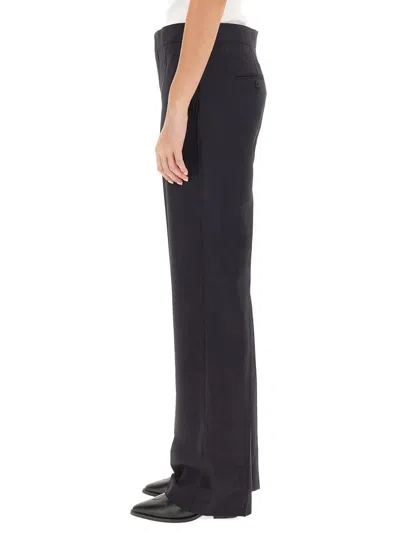 Isabel Marant Straight Leg Trousers With Pockets And Crease In Black