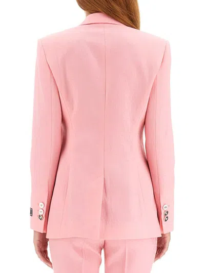 Versace Single Breasted Medusa Jacket In Pink