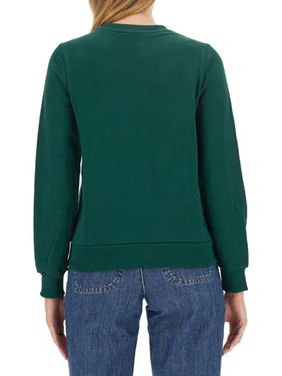 Apc A.p.c. Sweatshirt With Logo In Green