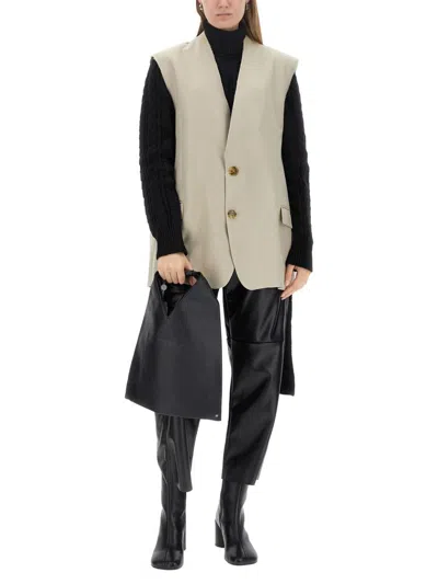 Mm6 Maison Margiela Mm6 By Maison Margiela Single-breasted Vest In Beige