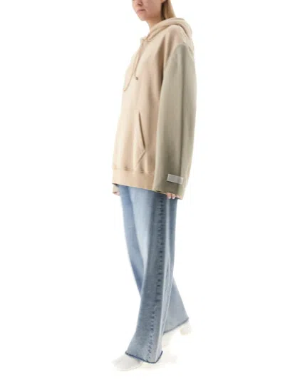 Mm6 Maison Margiela Sweatshirt With Logo In Beige