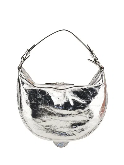 Versace Repeat Small Hobo Bag In Silver
