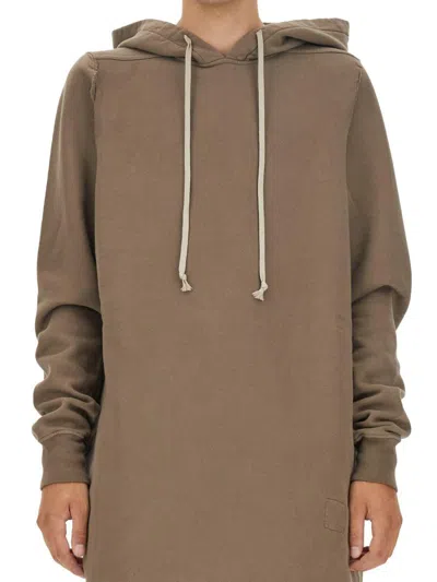 Shop Rick Owens Drkshdw Hoodie In Beige