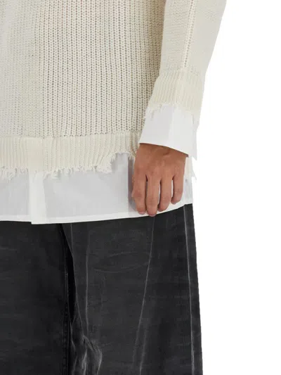 Mm6 Maison Margiela Mm6 By Maison Margiela Shirt Bottom Sweater In Beige