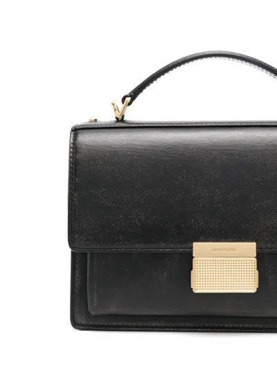 Golden Goose Venezia Bag Palmellato Leather Body Gold Metal Details Bags In Black