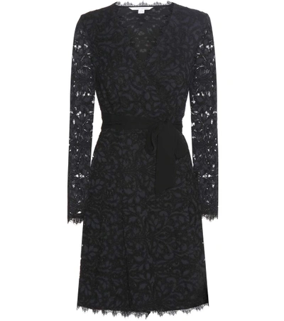 Shop Diane Von Furstenberg Lace Cotton Dress In Llack
