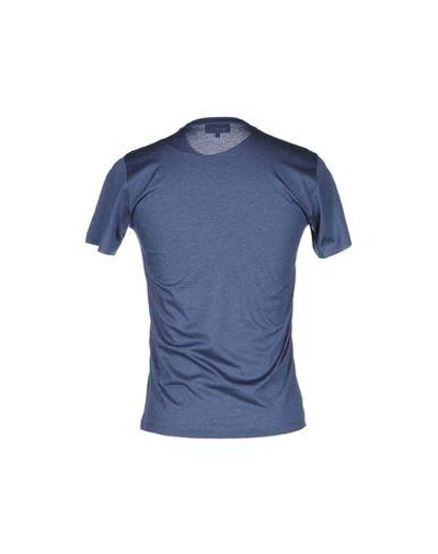 Shop Emporio Armani T-shirts In Slate Blue