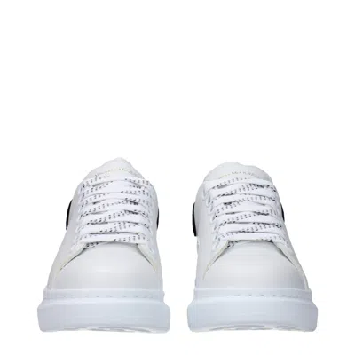 Alexander Mcqueen Oversize Sneakers In White And Beige Calf Leather