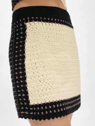 White + Warren Cotton Crochet Reversible Tie Tank Top In Black In Black