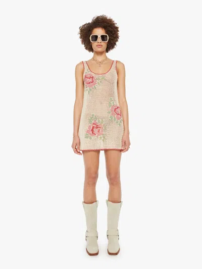 Alix Of Bohemia Tyler Crochet Dress Rosa Sweater In Red