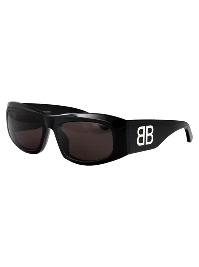 Balenciaga Grey Rectangular Ladies Sunglasses Bb0096s 001 51