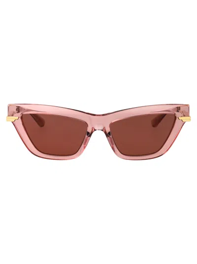 Bottega Veneta Bv1241s Sunglasses In Red-gold-brown