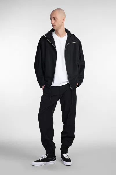 Attachment Black Drawstring Trousers In Black