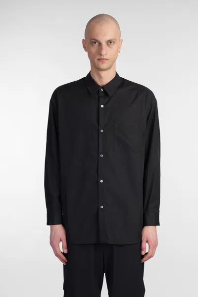 Attachment Shirt In Black Cotton In Black