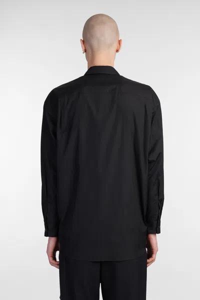 Attachment Shirt In Black Cotton In Black