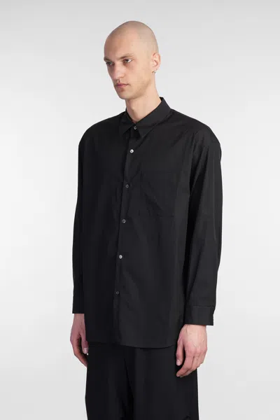 Attachment Shirt In Black Cotton In Black