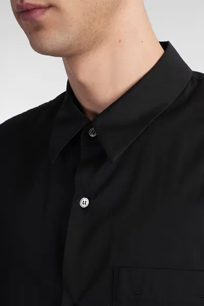 Attachment Shirt In Black Cotton In Black
