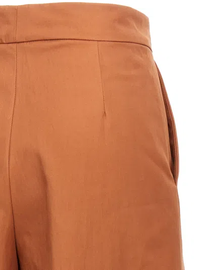 Dries Van Noten High Waist Pleated Wide Leg Trousers In Brown