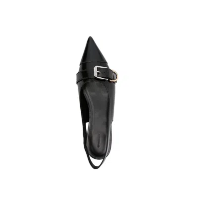 Givenchy Women Voyou Leather Slingback Flats In Black