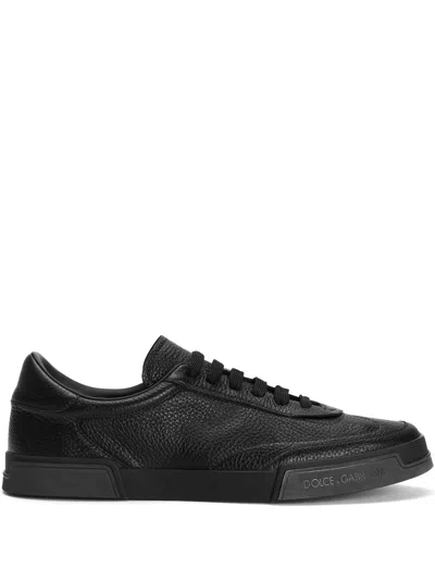 Dolce & Gabbana Gray Calfskin Portofino Yacht Sneakers