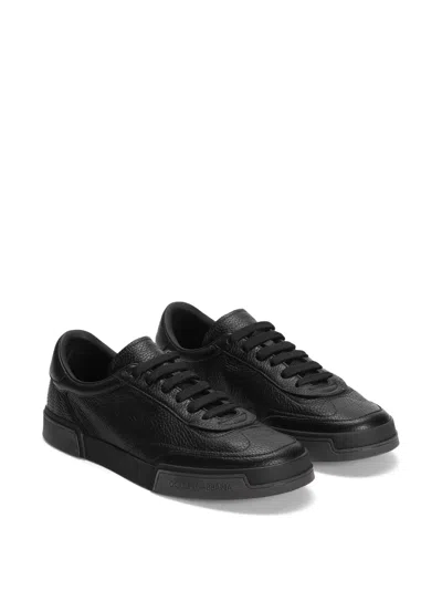 Dolce & Gabbana Gray Calfskin Portofino Yacht Sneakers