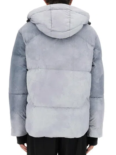 Jg1 Textured Oversized Jacket With High Collar In White