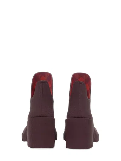 Burberry 70mm Round-toe Slip-on Boots In Black
