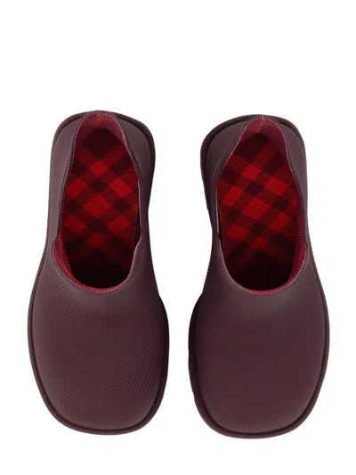 Burberry 70mm Round-toe Slip-on Boots In Black