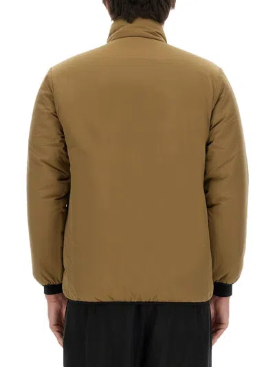 South2 West8 Padded Jacket With High Collar In Brown
