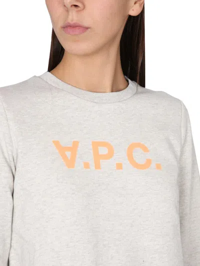 Apc A.p.c. Sweatshirt With Logo In Grey