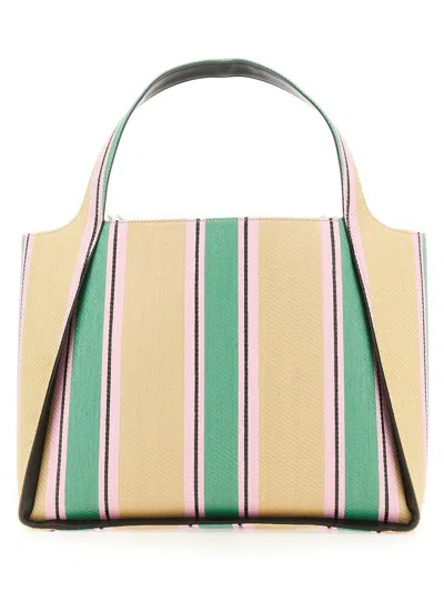 Stella Mccartney Tote Bag With Double Handles And Logo Detail In Multicolour