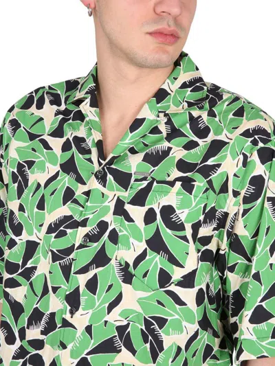 Dsquared2 Botanical-print Short-sleeved Shirt In Multicolour