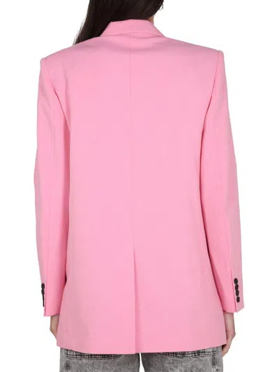 Isabel Marant Double-breasted Nevim Blazer With Peak Lapel 40 Italian Size In Pink