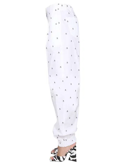 Attico All Over Logo Pants In White